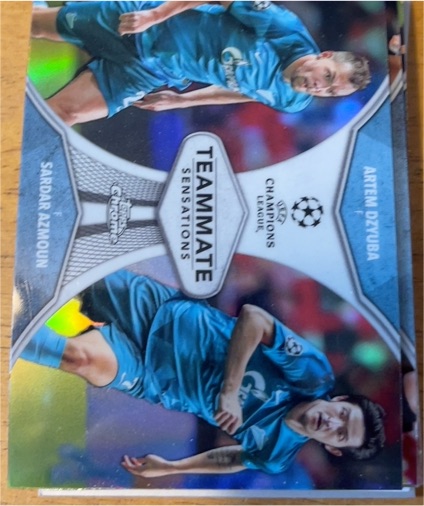 2019-20 Topps Chrome UEFA Champions League Teammate Sensations #TS-DA Artem Dzyuba / Sardar Azmoun — front