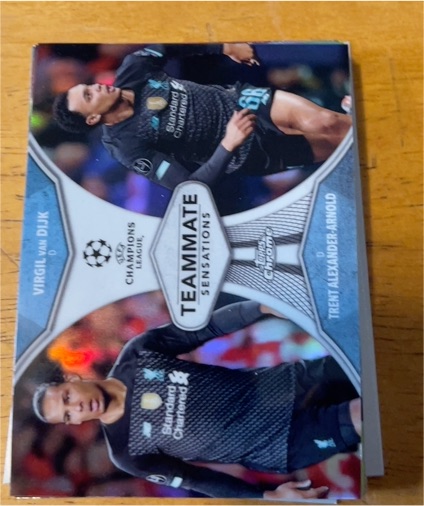 2020 Topps Chrome UEFA Champions League Teammate Sensations #Virgil van Dijk / Trent Alexander-Arnold — front
