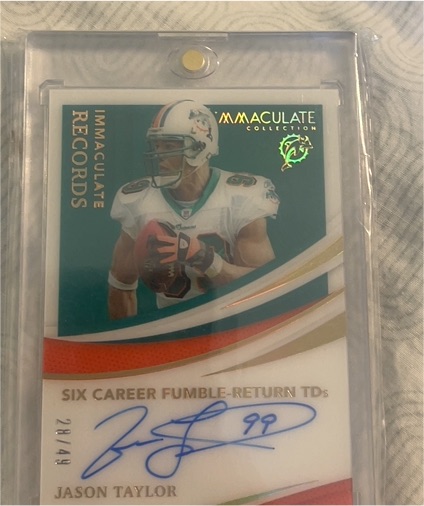 2021 Panini Immaculate Collection Records #IM-Records Jason Taylor — front
