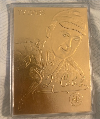1996 Gold Performance 22kt Ty Cobb — front