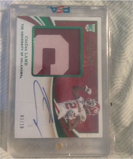 2021 Panini Rookie Patch Autographs #Cedric Lamb — front