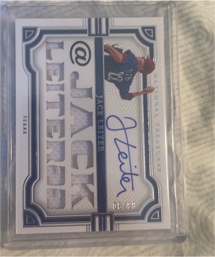2023 Panini National Treasures #SN-JL Jack Leiter — front