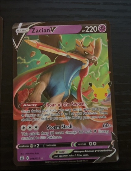 2021 Pokémon Celebrations #016 Zacian V — front