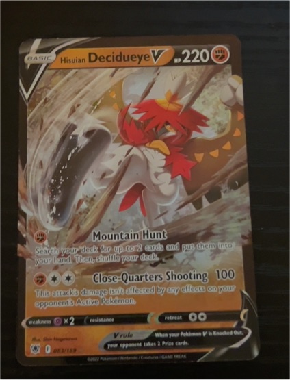 2022 Pokémon SWSH10 Astral Radiance #083 Hisuian Decidueye V — front