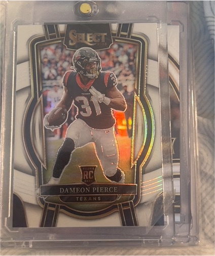 2022 Panini Select #261 Dameon Pierce Rookie Club Level Silver Prizm Texans — front