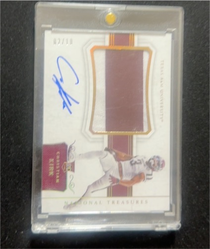 2020 Panini National Treasures Collegiate #10 Christian Kirk — front