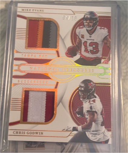 2022 Panini National Treasures #14/10 Mike Evans Chris Godwin — front