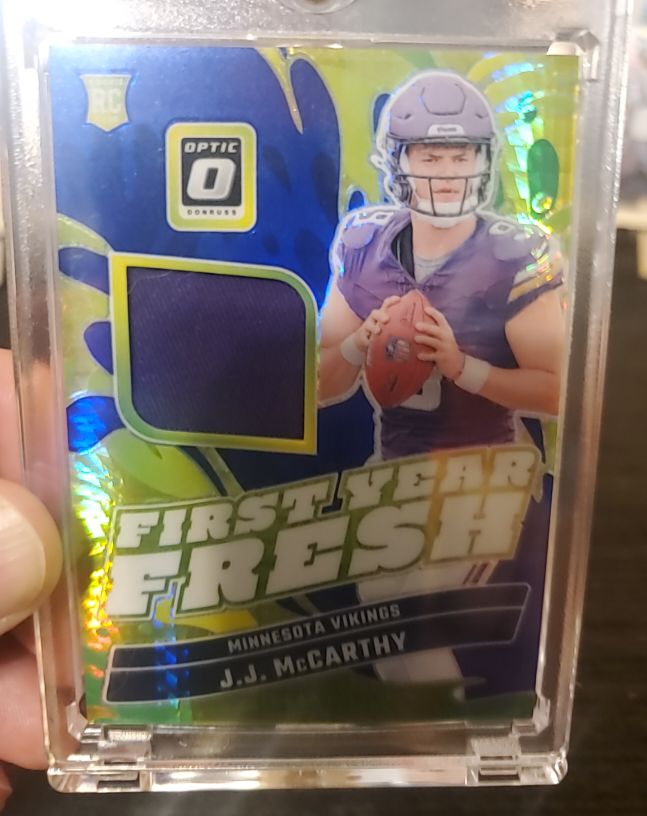2024 Panini Donruss Optic First Year Fresh #FYF-JMY J.J. McCarthy — front