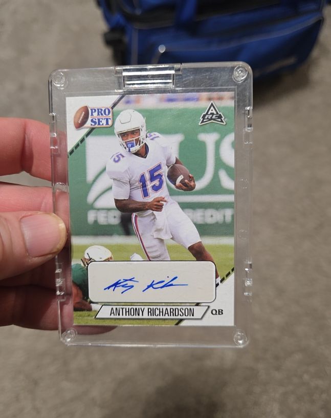 2021 Leaf Pro Set Anthony Richardson Rookie Card Auto — front