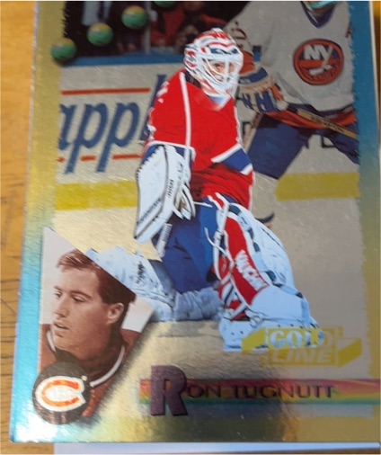 1994-95 Score Gold Line #21 Ron Tugnutt — front