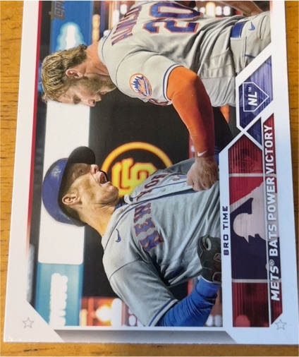 2023 Topps Series 1 #190 Bro Time Pete Alonso Mark Canha New York Mets — front