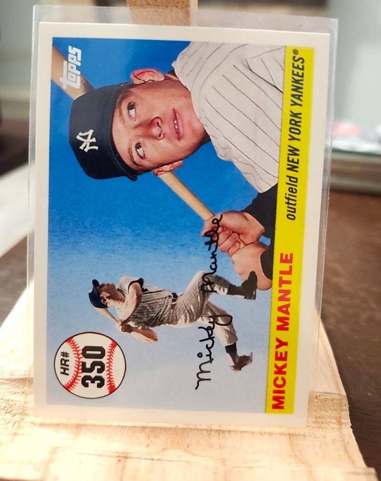 2007 Topps Home Run History #MHR350 Mickey Mantle — front