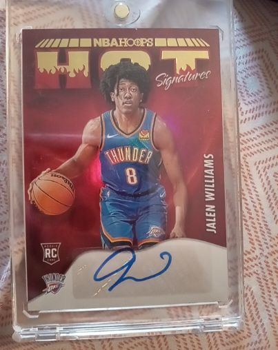 2022-23 Panini NBA Hoops Hot Signatures Rookies #HSR-JLW Jalen Williams — front