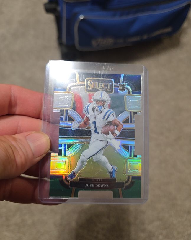 2023 Panini Select #44 Josh Downs Concourse Silver Prizm Die Cut Rookie — front