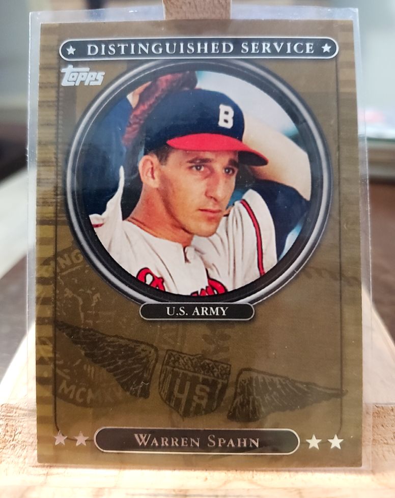 2007 Topps Distinguished Service #DS22 Warren Spahn — front