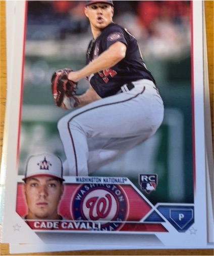 2023 Topps Series 1 #320 Cade Cavalli — front