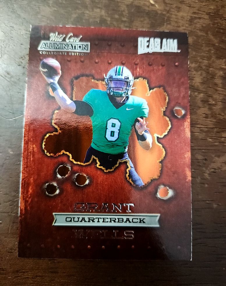 2021 Wild Card Alumination Collegiate Edition Dead Aim #ANDA-8 Grant Wells — front
