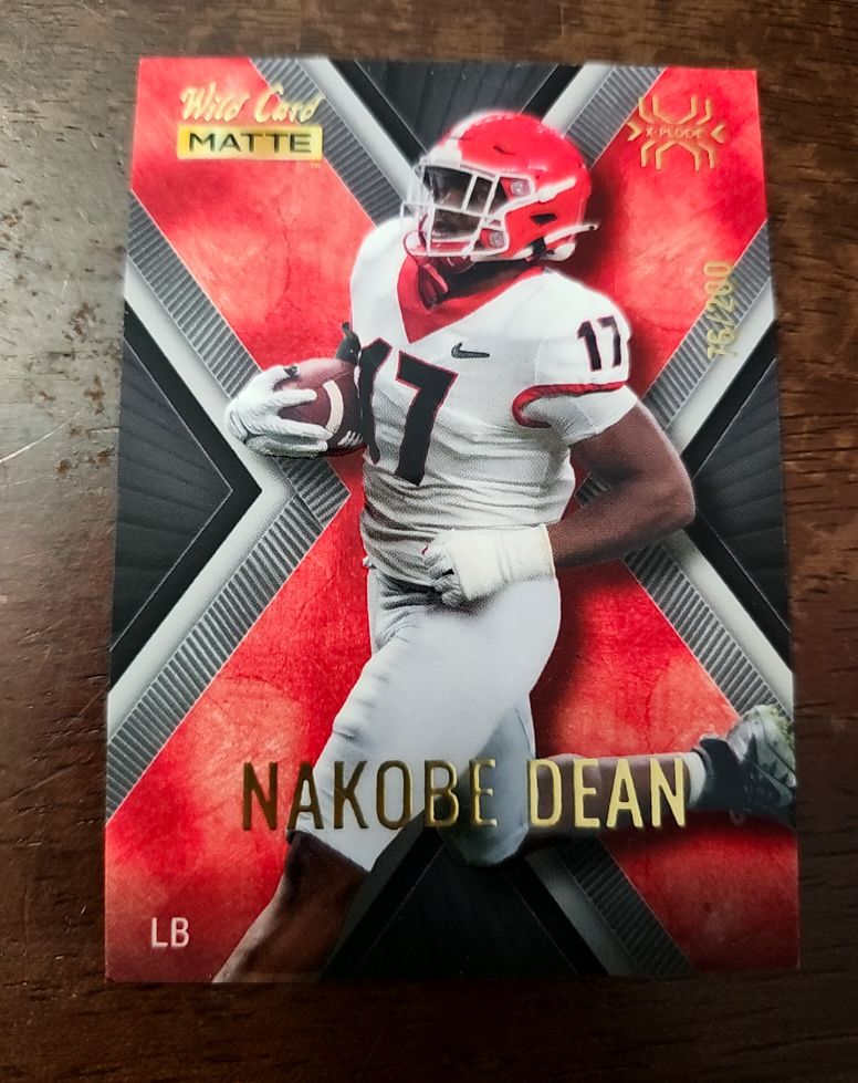2022 Wild Card Matte X-Plode #MXP-40 Nakobe Dean — front