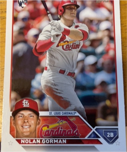 2023 Topps #16 Nolan Gorman — front