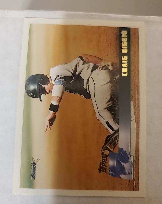 1996 Topps #306 Craig Biggio Houston Astros — front