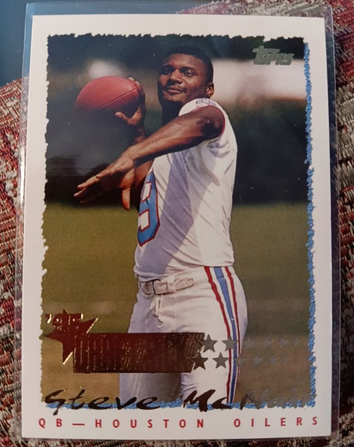 1995 Topps #430 Steve McNair Rookie Card Houston Oilers — front