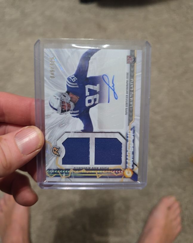 2024 Topps Resurgence Amped Up Rookie Patch Autograph #AU-LL Laiatu Latu — front