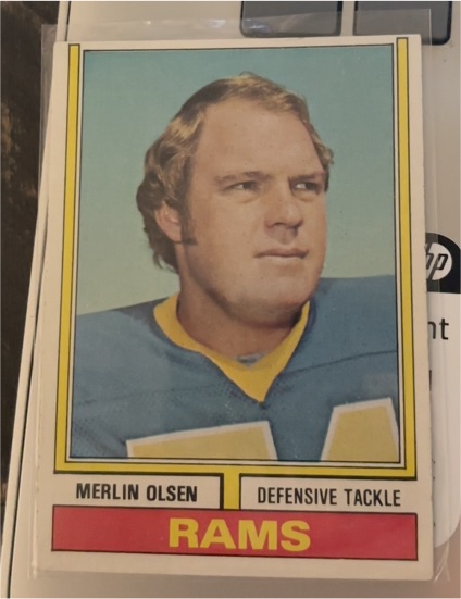 1974 Topps #205 Merlin Olsen — front