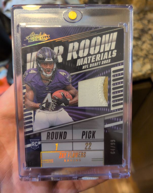 2023 Panini Absolute War Room Materials #WR-ZF Zay Flowers — front