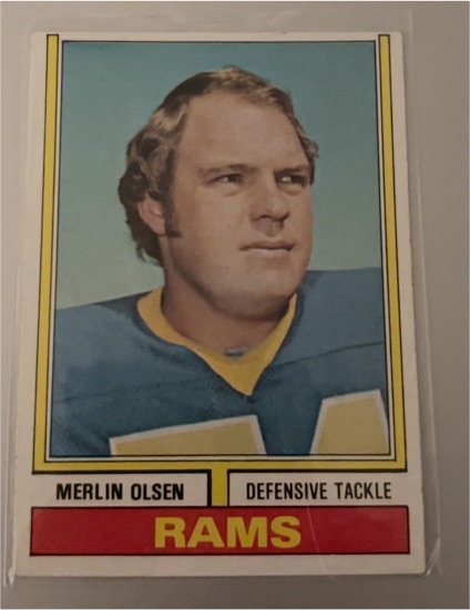 1974 Topps #205 Merlin Olsen — front