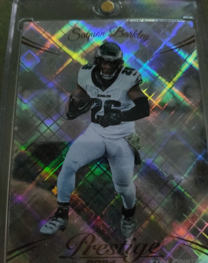 2024 Panini Prestige #61 Saquon Barkley Diamond Xtra Points — front