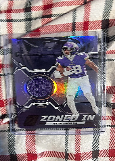 2023 Panini Zenith #ZI-JJS Justin Jefferson Zoned In — front