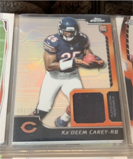 2014 Topps Chrome Rookie Relics #RR-KC Ka'Deem Carey — front
