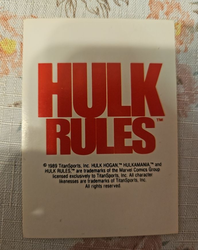 1990 Classic WWF #145 Hulk Hogan Rules — front