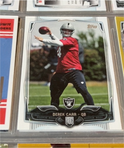 2014 Topps #438 Derek Carr Rookie Card — front
