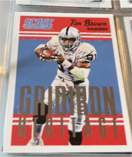 2015 Score #23 Tim Brown Gridiron Heritage — front
