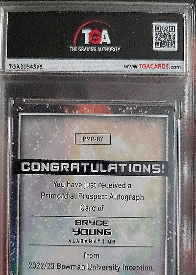 2022 Bowman University Inception #PMP-BY Bryce Young — back