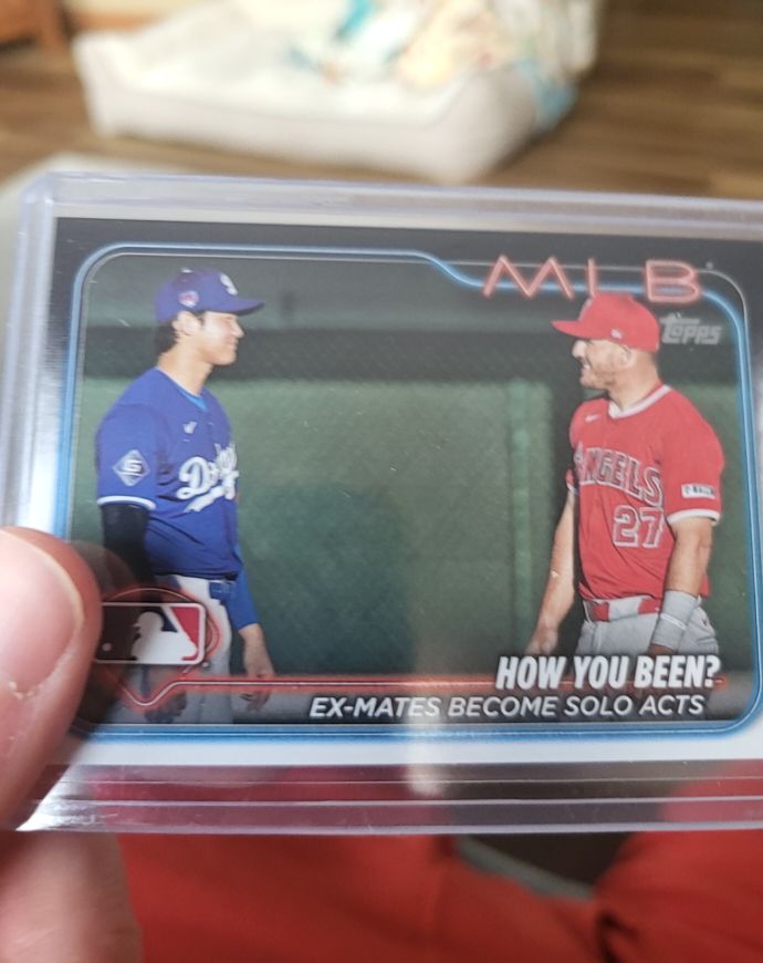 2024 Topps Update #US76 Shohei Ohtani / Mike Trout How You Been? — front