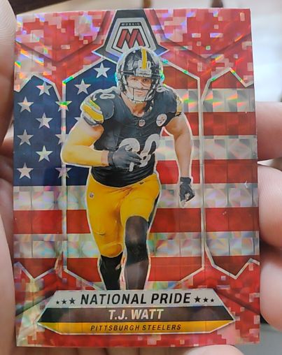 2024 Panini Mosaic #266 T.J. Watt National Pride — front