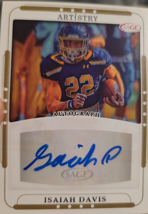 2024 SAGE Artistry #A-ID Isaiah Davis — front