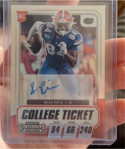 2021 Panini Contenders Draft Picks College Ticket #Kyle Pitts — front