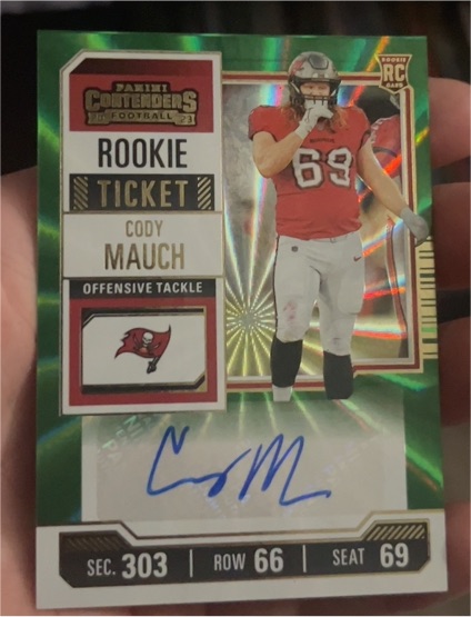 2023 Panini Contenders Rookie Ticket #169 Cody Mauch — front