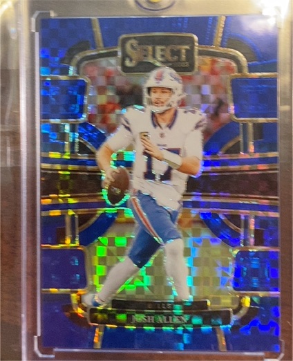 2023 Panini Select Josh Allen Concourse Blue Prizm Die-Cut — front