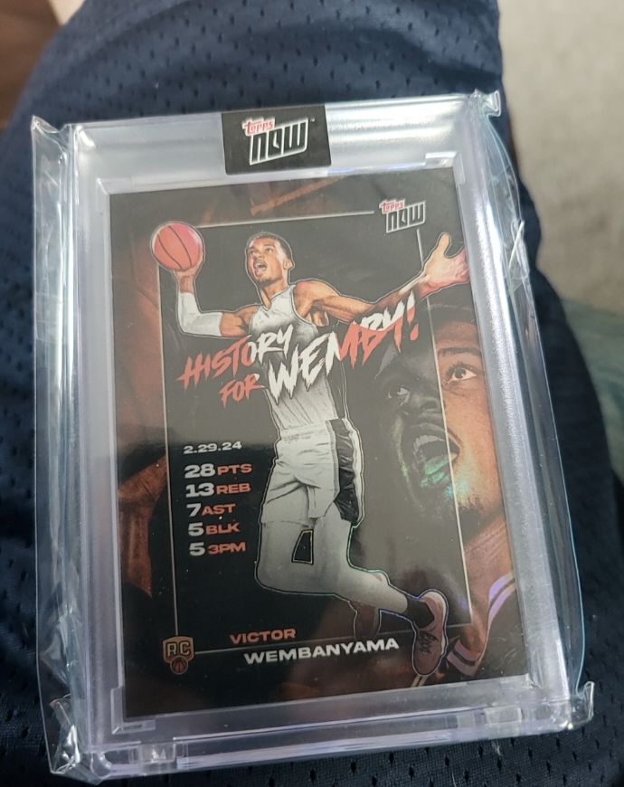 2023-24 Topps Now #VW-3 Victor Wembanyama Rookie History for Wemby — front