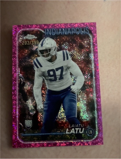 2024 Topps Chrome #247 Laiatu Latu Pink Refractor — front