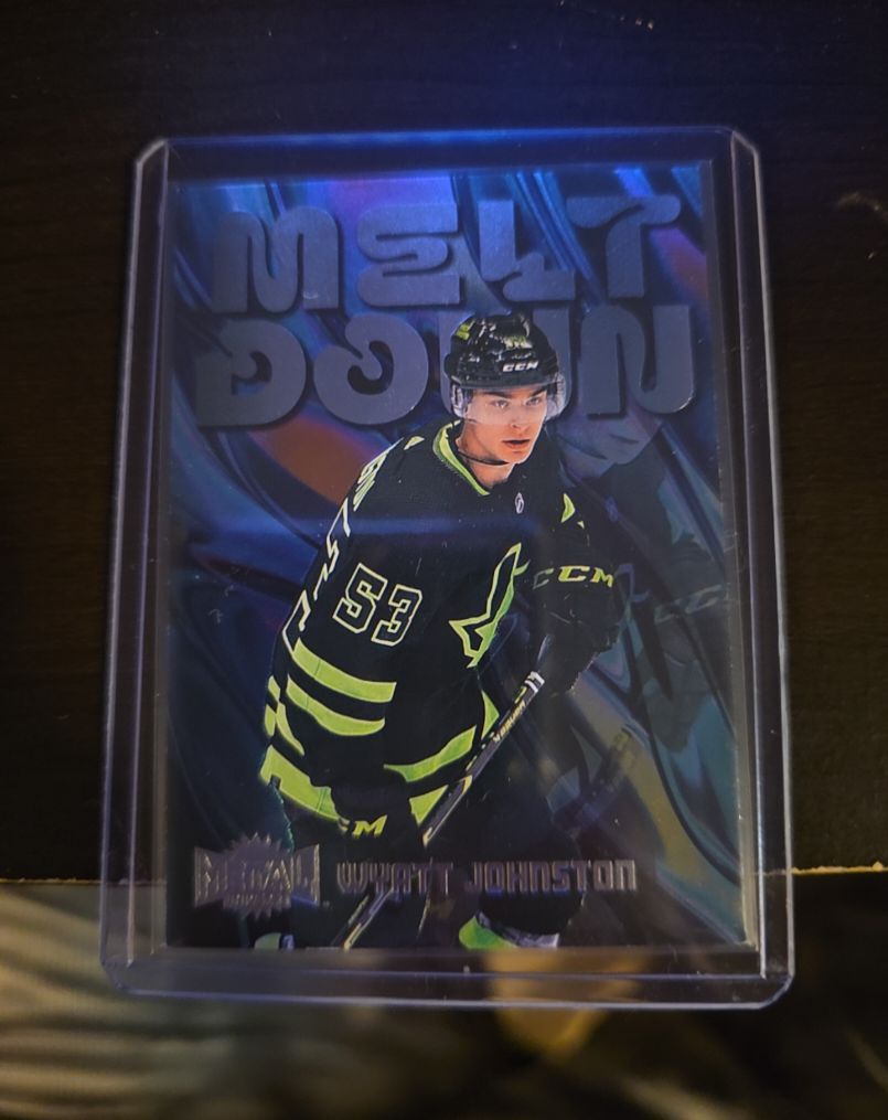 2023-24 Skybox Metal Universe Melt Down #M20 Wyatt Johnston — front