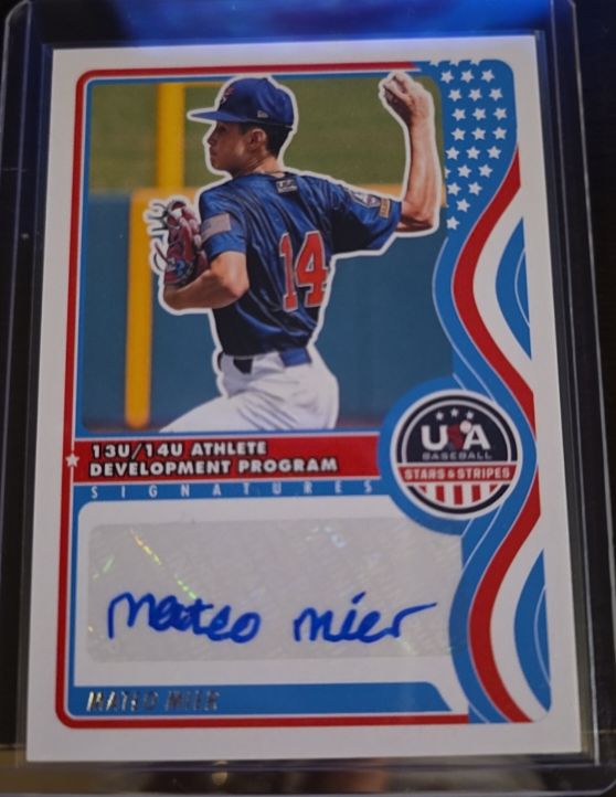 2025 Panini Stars and Stripes USA Baseball #NTS-MM Mateo Mier — front