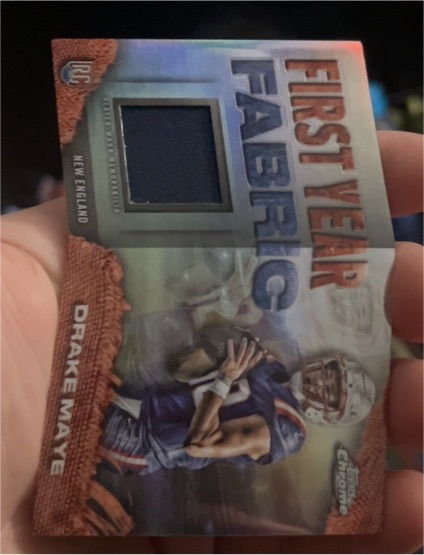 2024 Topps Chrome First Year Fabric #FYF-DM Drake Maye — front