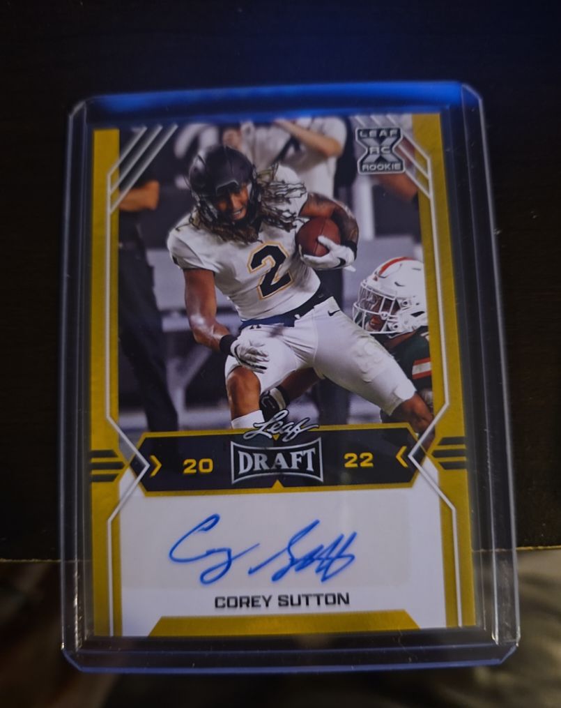 2022 Leaf Draft #BA-CS1 Corey Sutton — front