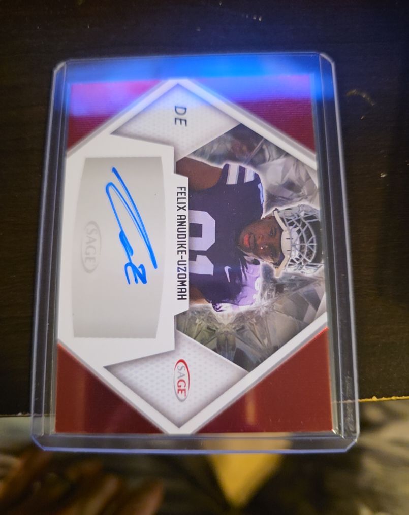 2023 SAGE Low Series Autographs Red #A-FAU Felix Anudike-Uzomah — front