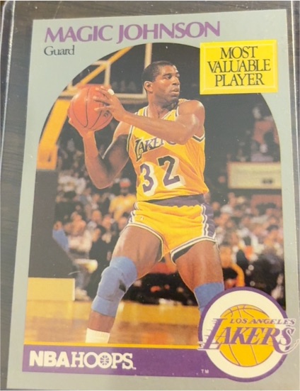 1990 NBA Hoops #157 Magic Johnson — front
